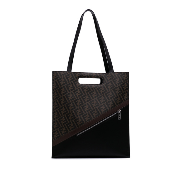 Pre-Loved Fendi Zucca Coated Canvas 1974 Diagonal Shopping Tote - Picture 1 of 11